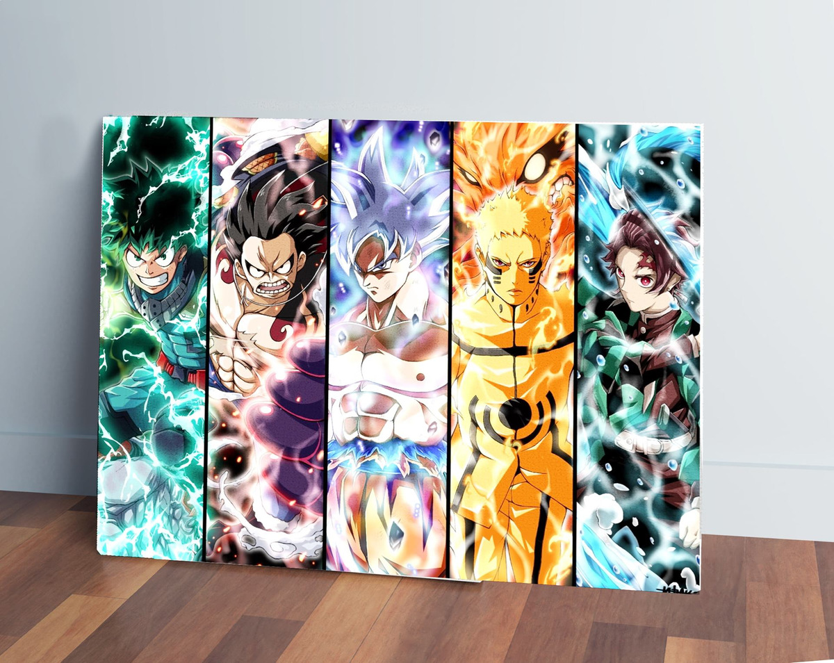 Cuadro Dragon Ball , Crossover 63 70x100 Mdf Memoestampados
