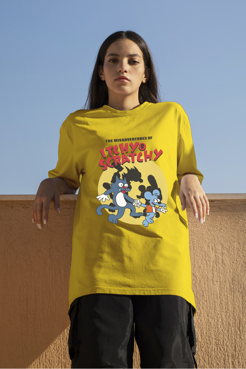 Remera: The Misadventures Of Itchy _ Scratchy Memoestampados - Imagen 8