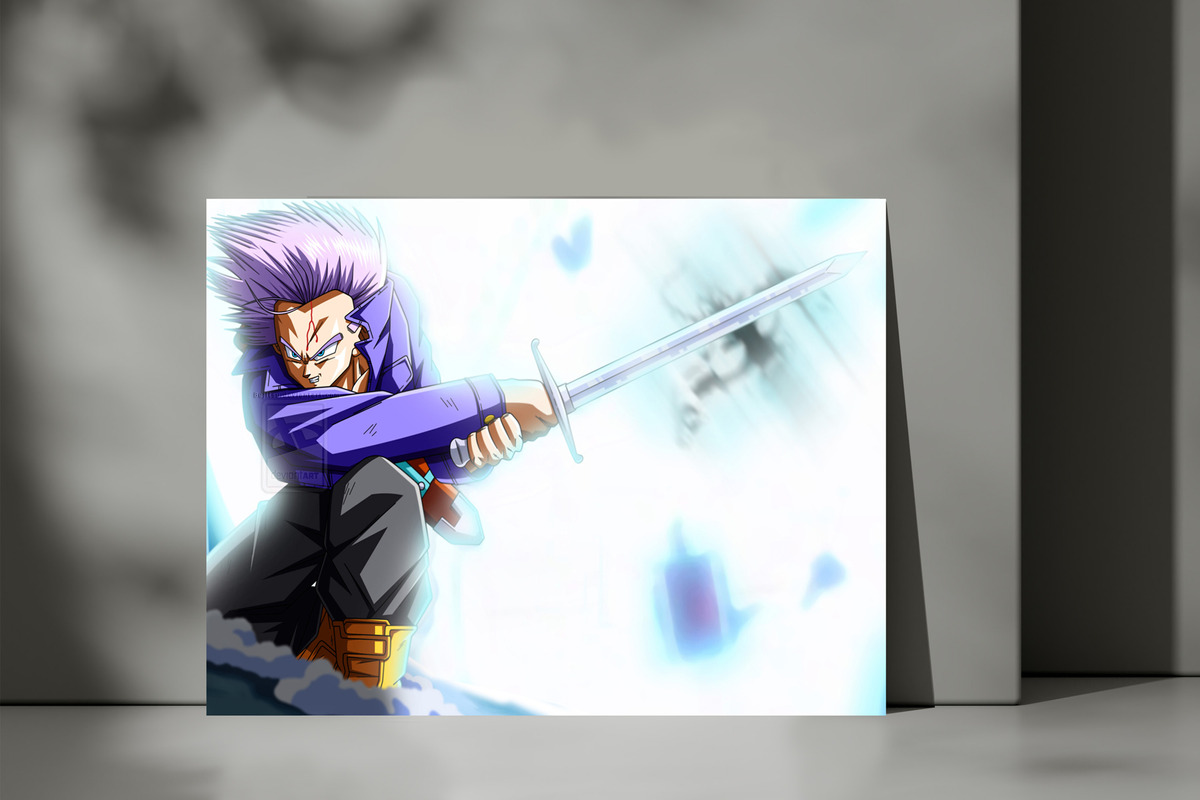 Cuadro Dragon Ball Trunks 365 70x100 Mdf Memoestampados - Imagen 3