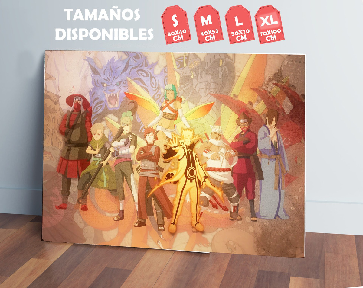 Cuadro Naruto Uzumaki Shippuuden50 40x53 Mdf Memoestampados - Imagen 3
