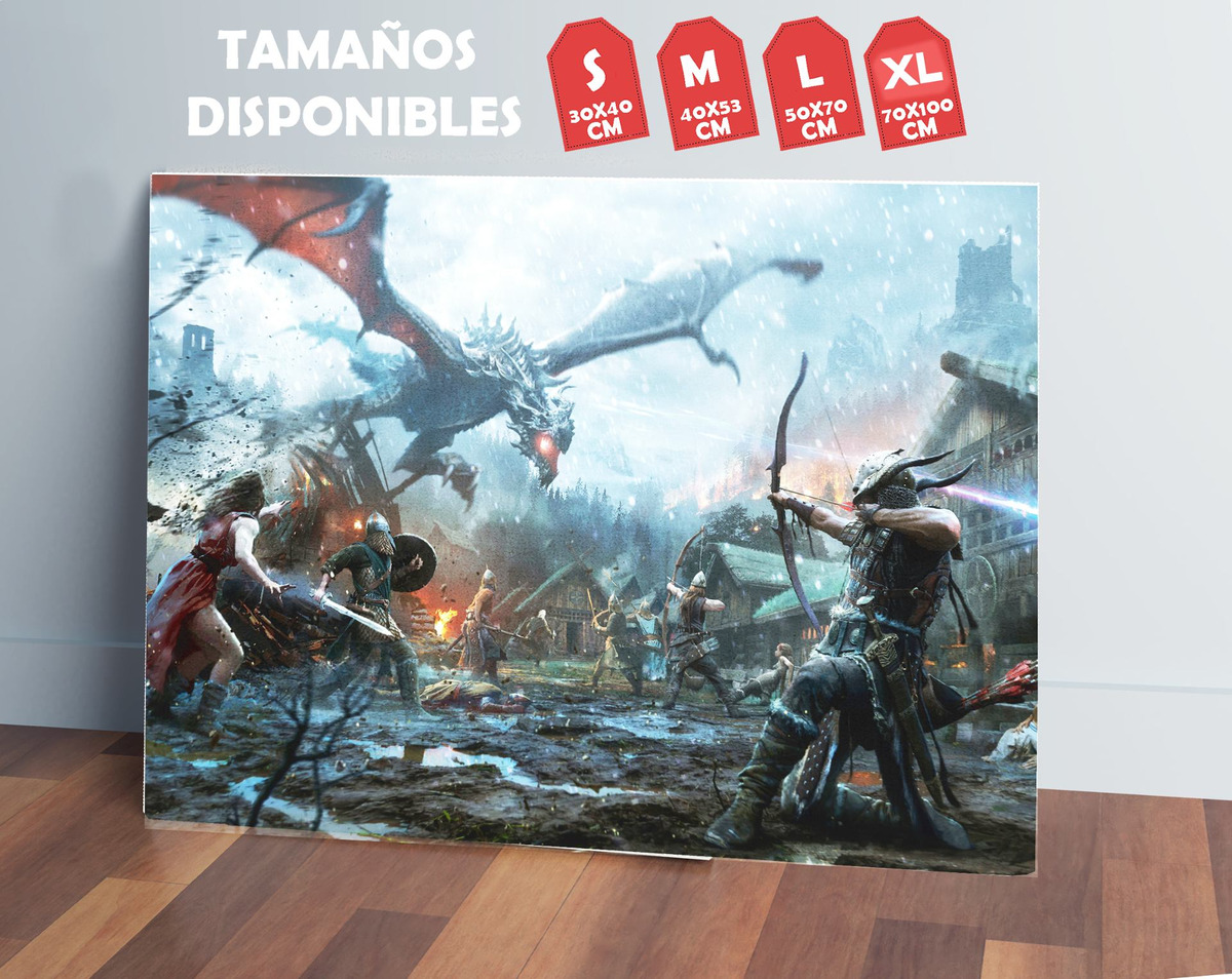 Cuadro The Elder Scrolls Legend 40x53 Mdf Memoestampados - Imagen 2