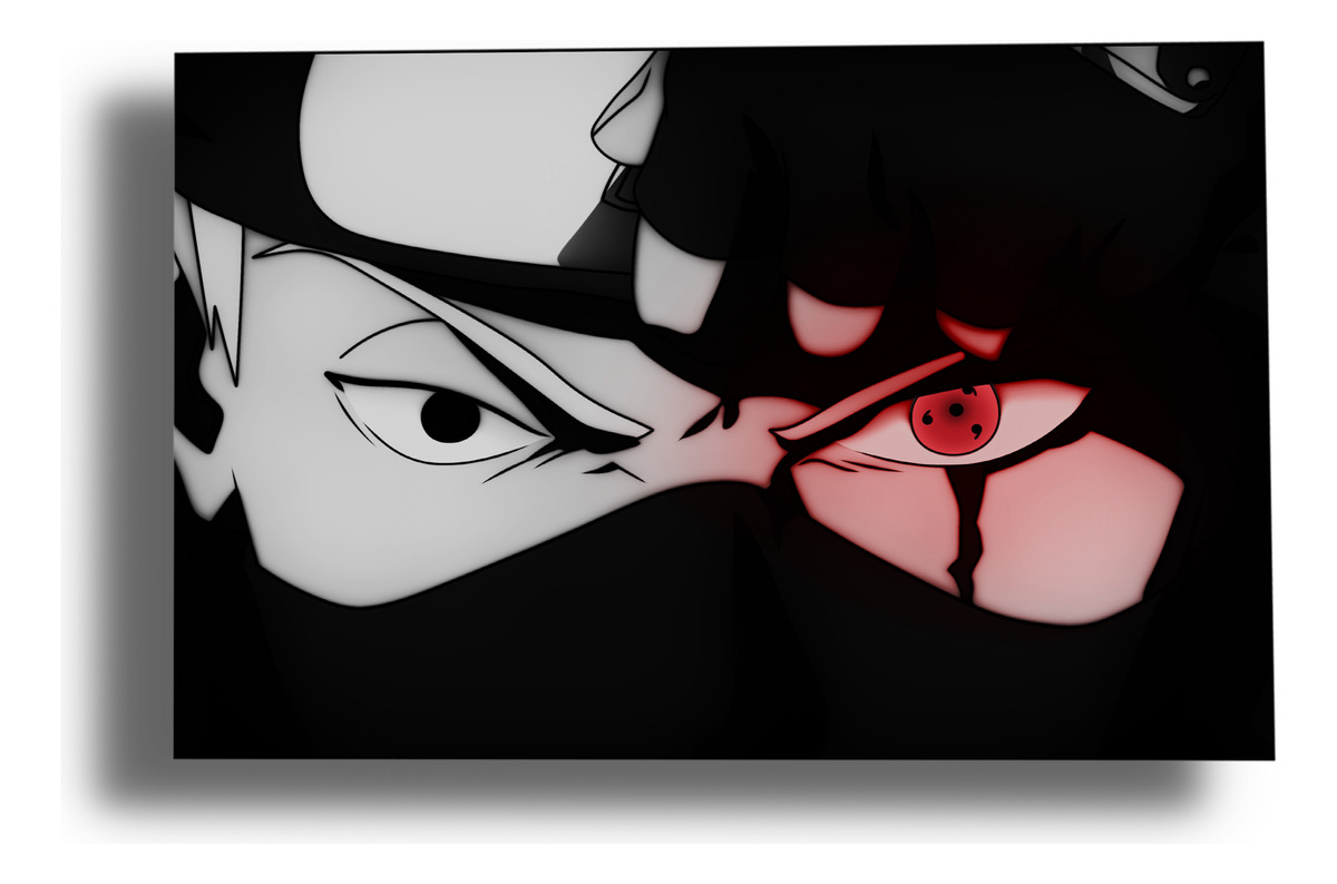Cuadro Kakashi Hatake 588 50x70 Mdf Memoestampados