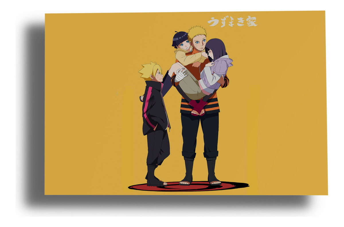 Cuadro Naruto, Hinata, Boruto 46 40x53 Mdf Memoestampados