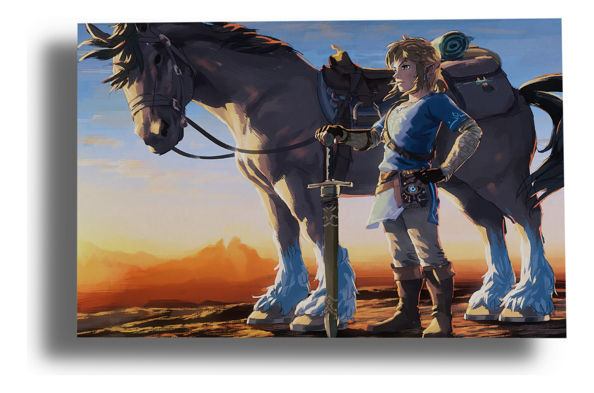 Cuadro Zelda Link 375 70x100 Mdf Memoestampados