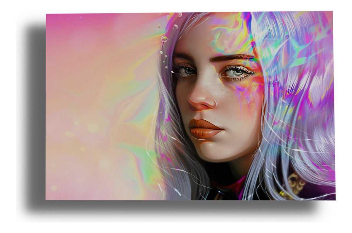 Cuadro Billie Eilish 489 70x100 Mdf Memoestampados