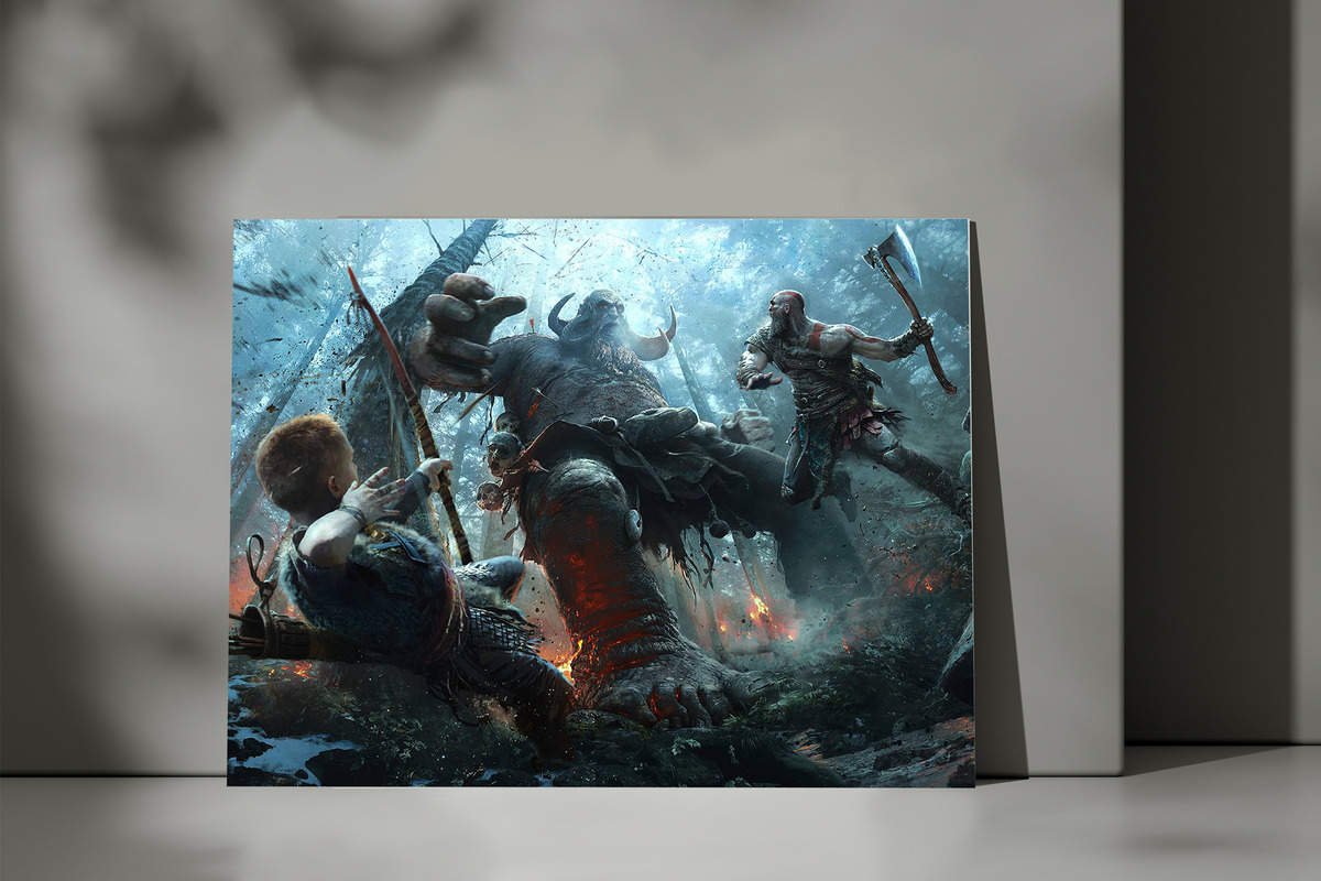 Cuadro 297 Dios De La Guerra 70x100 Mdf Memoestampados - Imagen 3