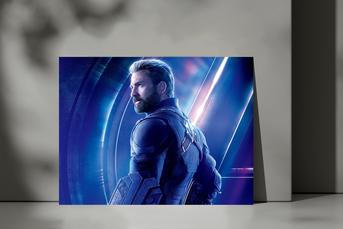 Cuadro Capitan América Chris 103 40x53 Mdf Memoestampados - Imagen 3