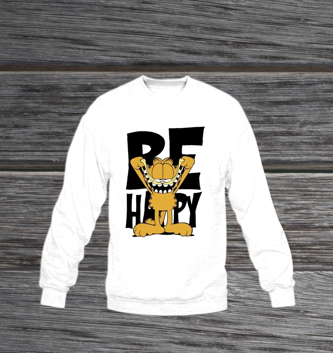 Buzo: Be Happy Garfield Memoestampados - Imagen 8