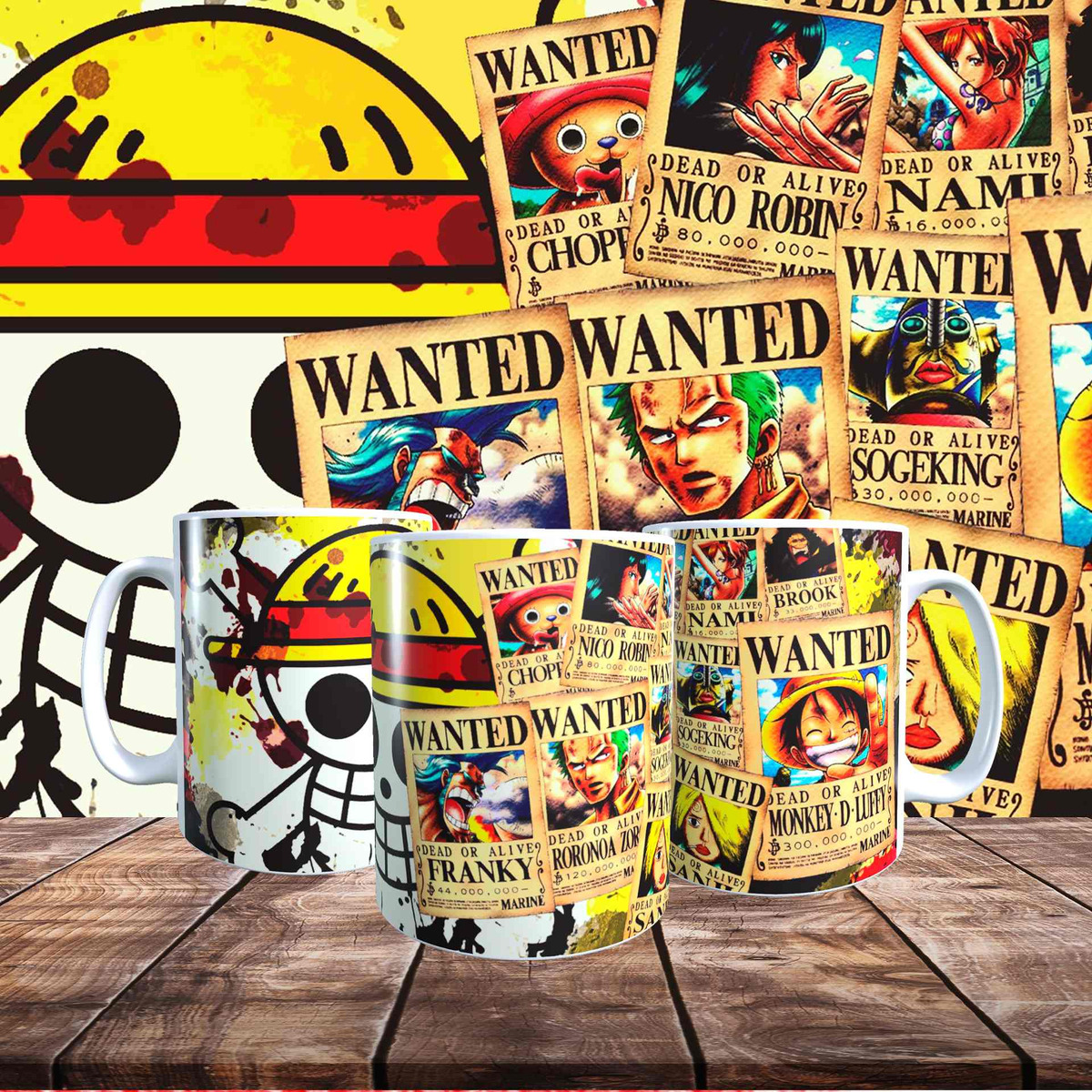 Taza Personalizada Diseño One Piece Serie Anime T474 - Imagen 6