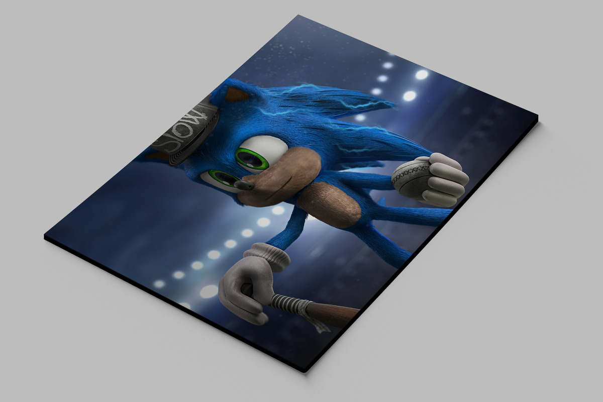 Cuadro Sonic The Hedgehog 171 70x100 Mdf Memoestampados - Imagen 2