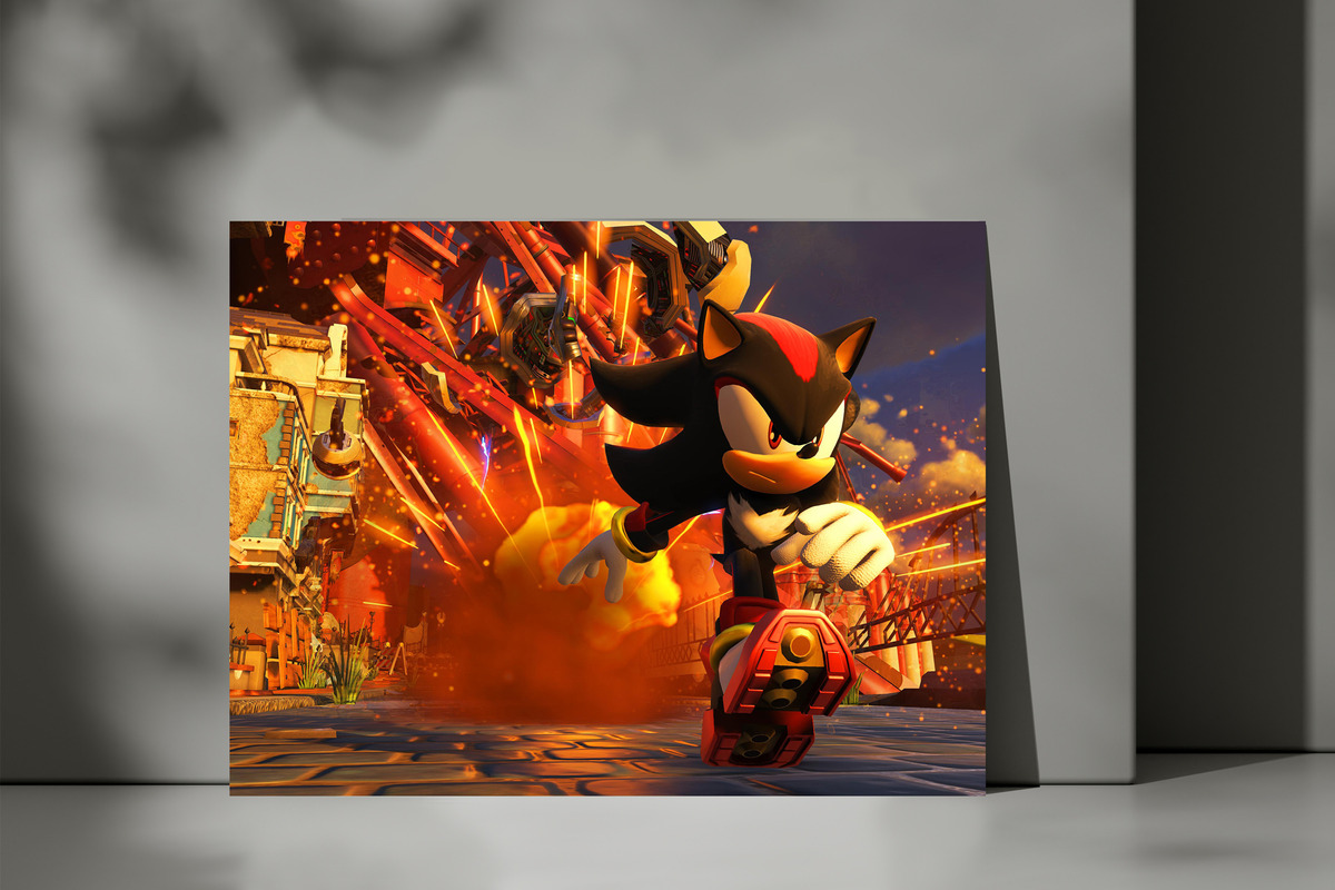 Cuadro Shadow The Hedgehog 167 40x53 Mdf Memoestampados - Imagen 3