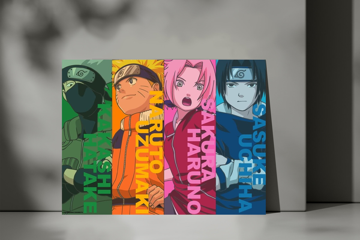 Cuadro Naruto, Sasuke, Sakura 48 40x53 Mdf Memoestampados - Imagen 3
