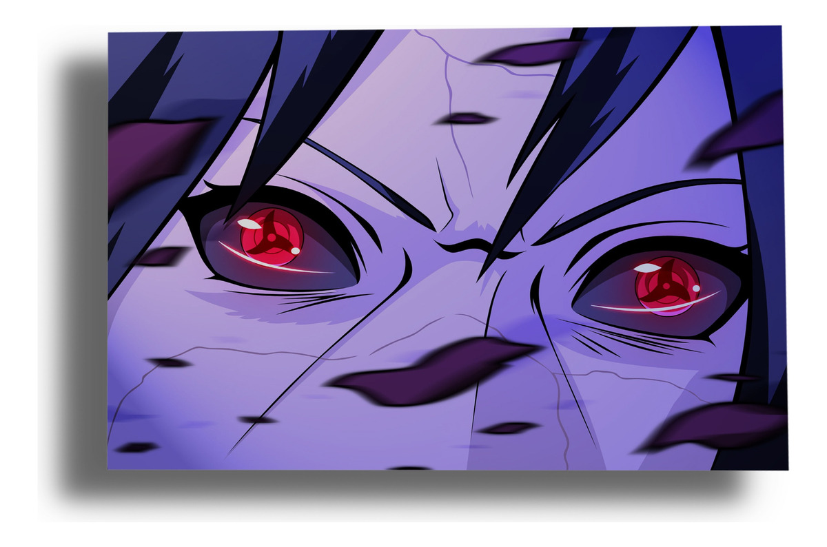 Cuadro Naruto Uchiha 59 50x70 Mdf Memoestampados
