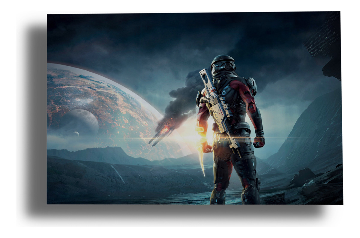Cuadro Mass Effect Andromed 391 50x70 Mdf Memoestampados