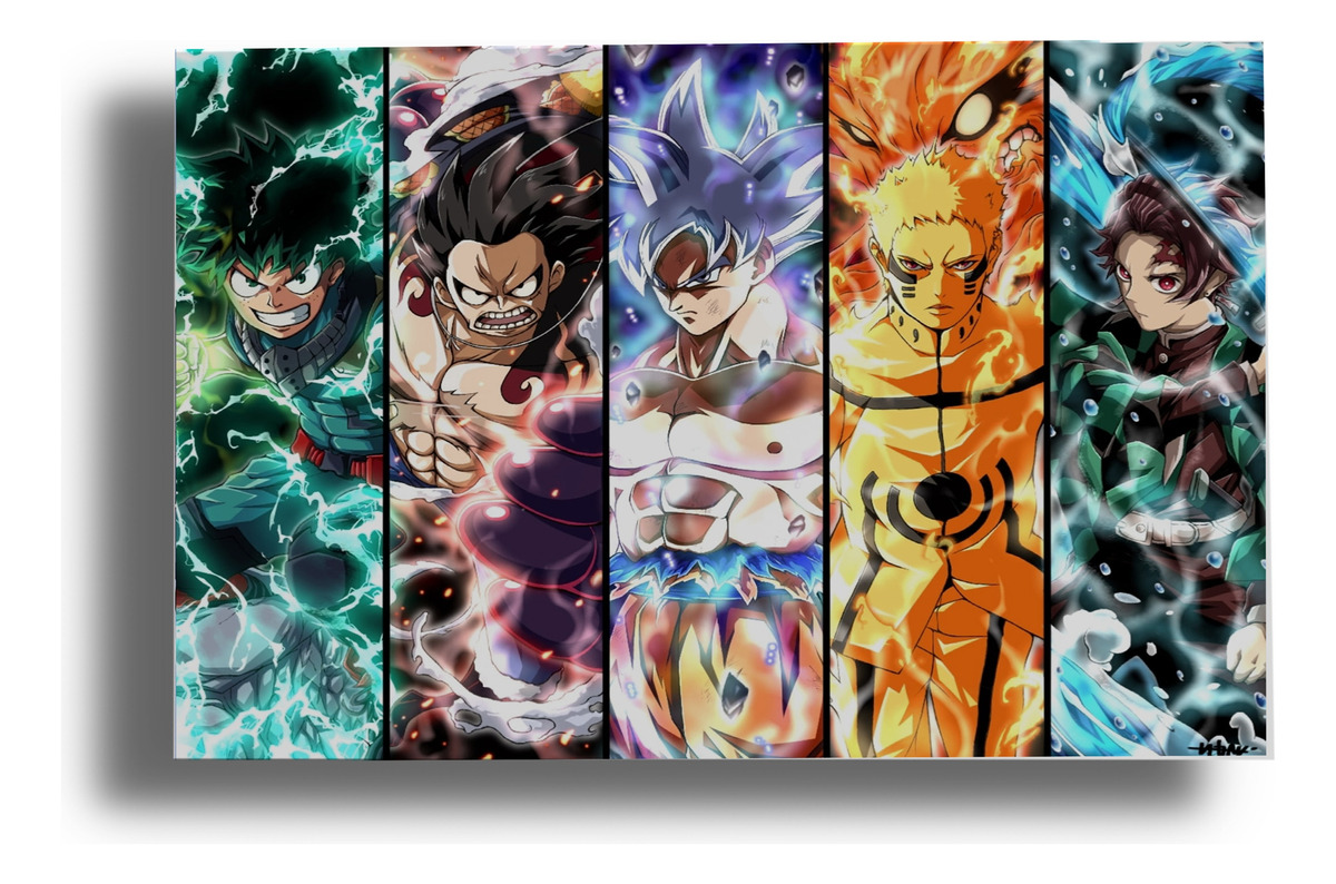 Cuadro Dragon Ball , Crossover 63 40x53 Mdf Memoestampados