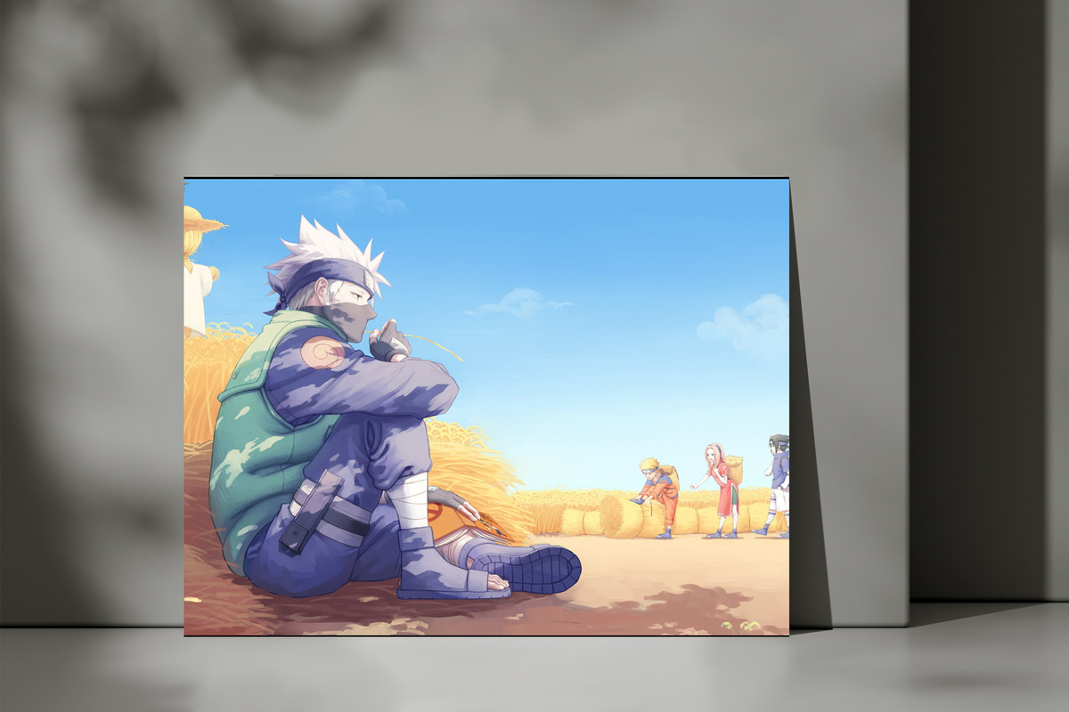 Cuadro Kakashi Naruto Hatake 35 40x53 Mdf Memoestampados - Imagen 3