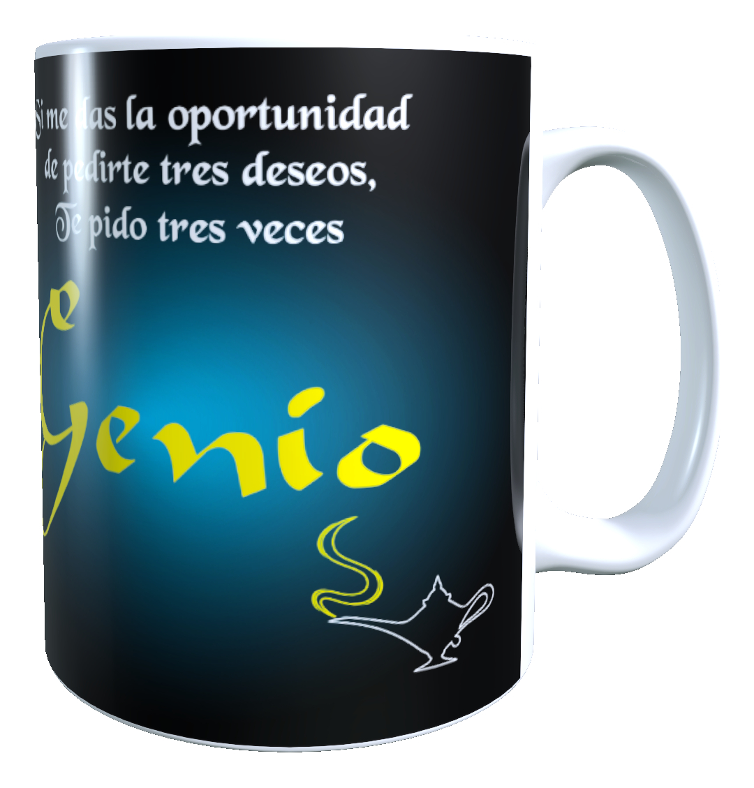 Taza Personalizada Diseño Genio De Aladdin 337 - Imagen 4