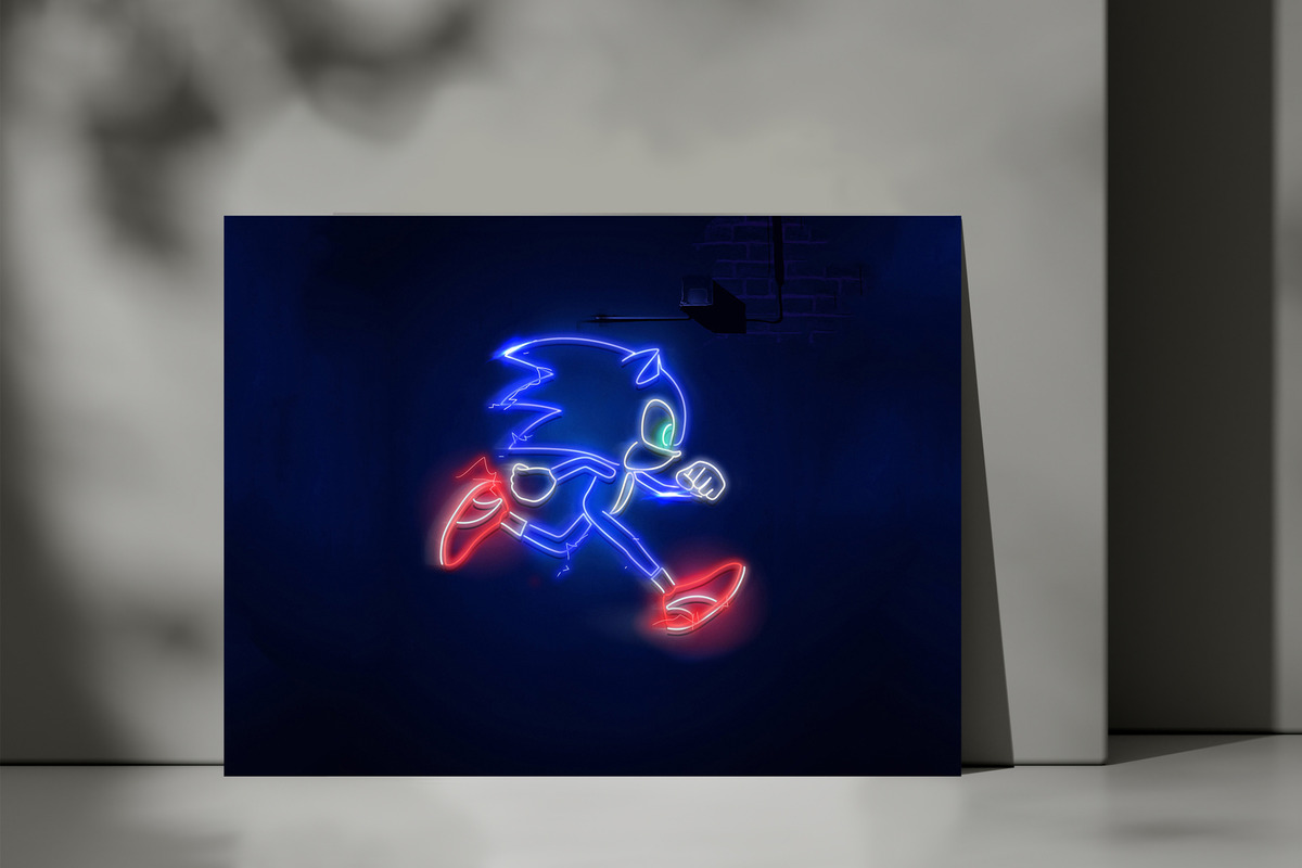 Cuadro Sonic The Hedgehog 166 30x40 Mdf Memoestampados - Imagen 3