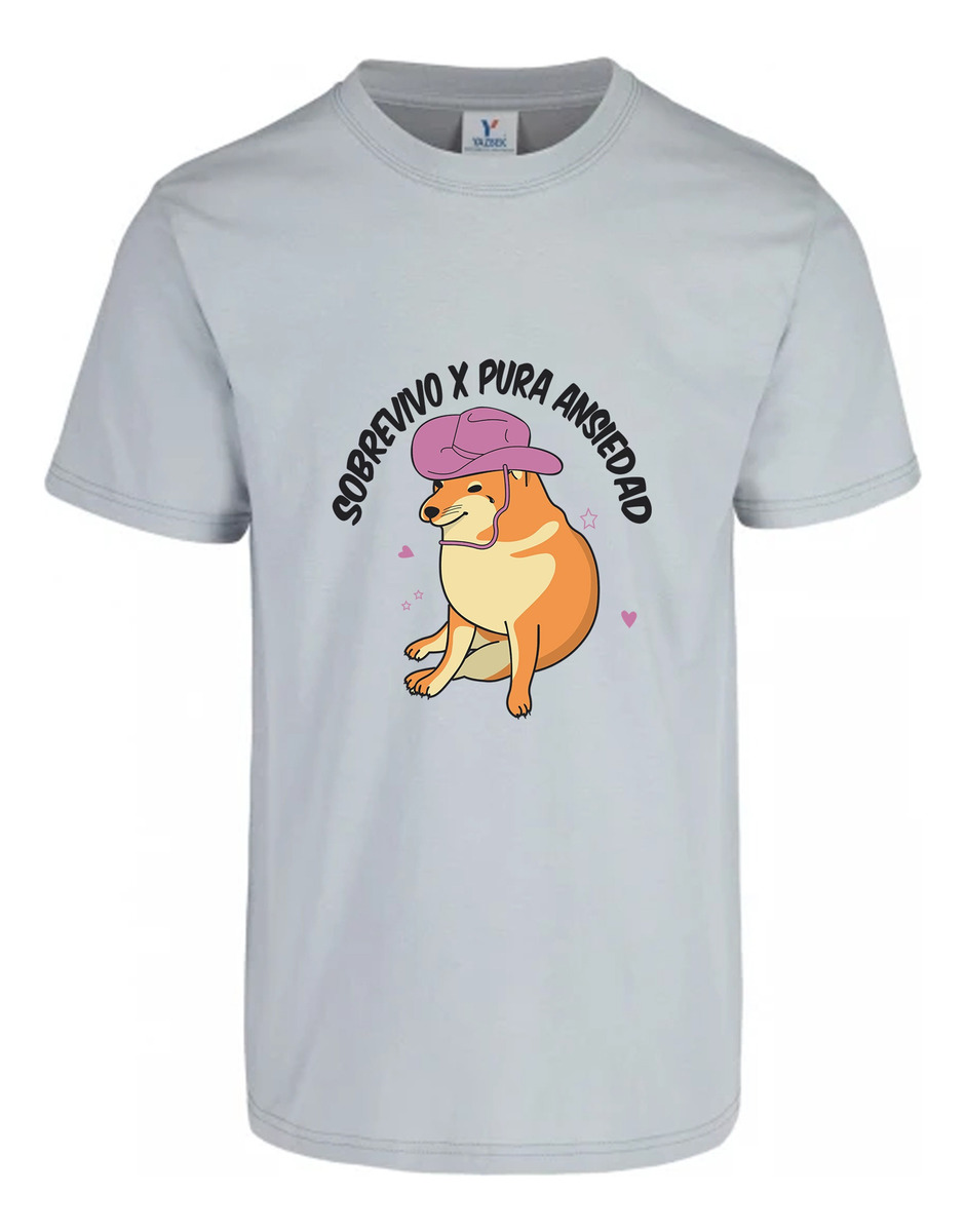 Remera: Sobrevivo X Pura Ansiedad Memoestampados - Imagen 7