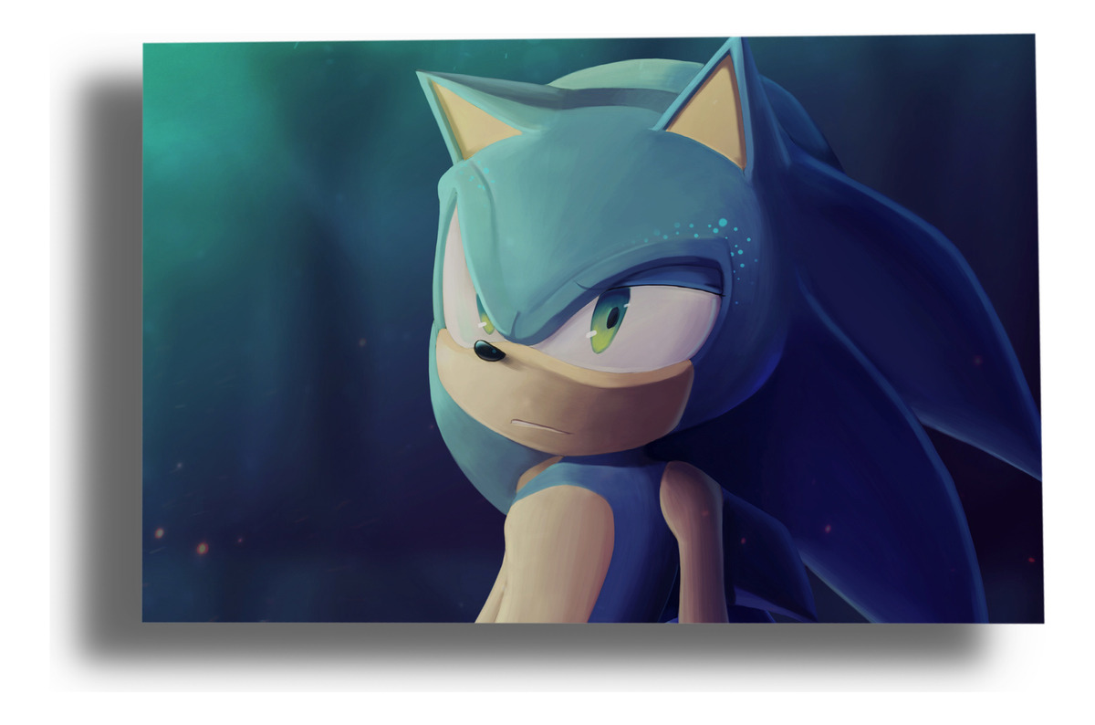 Cuadro Sonic The Hedgehog 174 30x40 Mdf Memoestampados