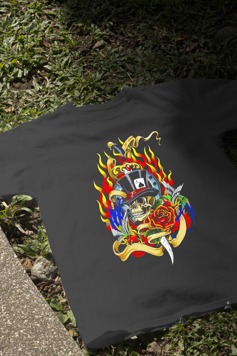 Remera: Calavera Poker Memoestampados - Imagen 3
