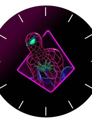 Reloj Mdf 3mm 40 Cm Diametro Spiderman 66 Personalizados