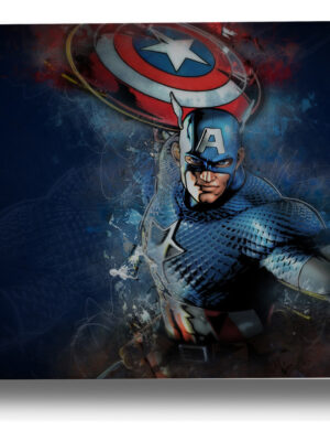 Cuadro Capitan America Marvel 105 30x40 Mdf Memoestampados