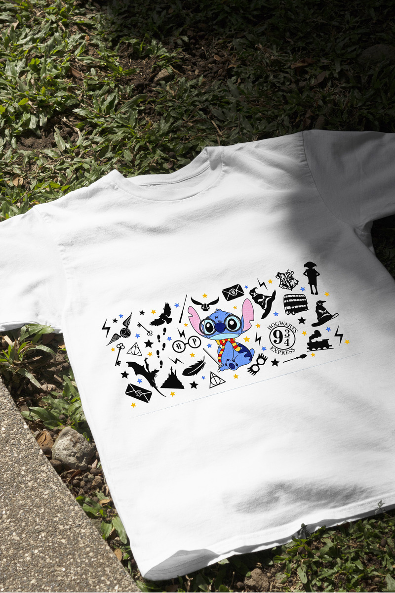 Remera: Stich Mundo Harry Potter Memoestampados - Imagen 9
