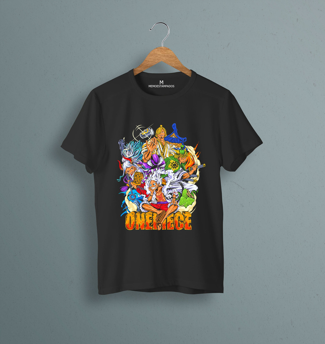 Remera: One Piece 5 Personajes Memoestampados - Imagen 5