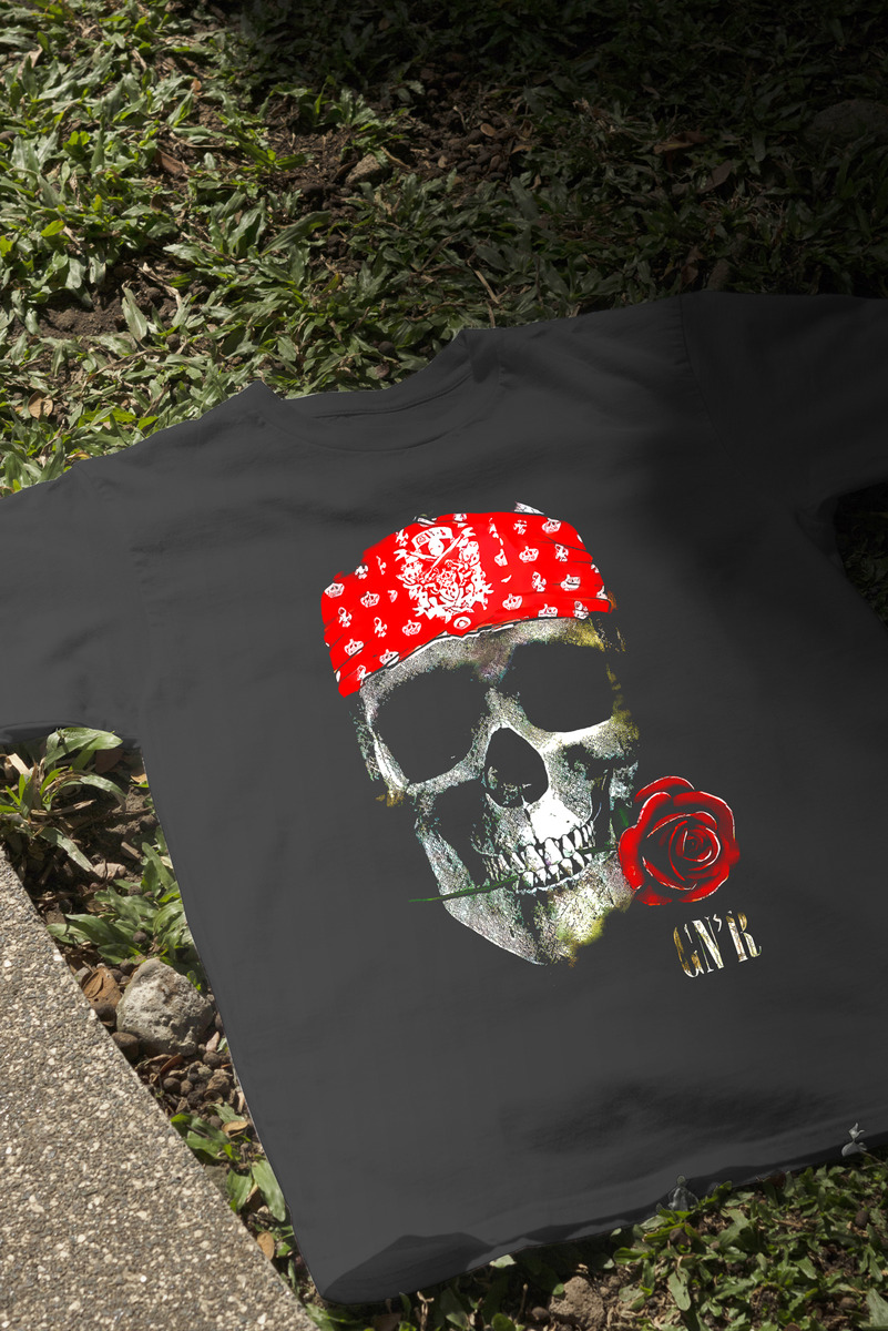 Remera: Guns And Roses Calavera Memoestampados - Imagen 4