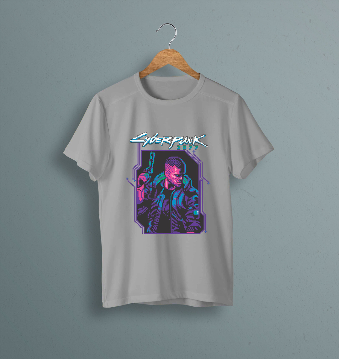 Remera: Cyberpunk 2077 Pixel Art Memoestampados - Imagen 29