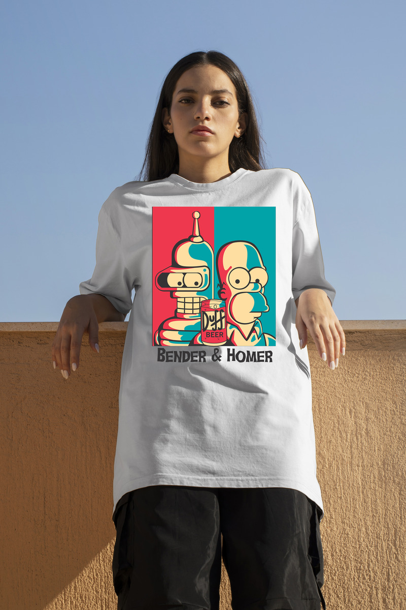 Remera: Bender _ Homer Memoestampados - Imagen 11