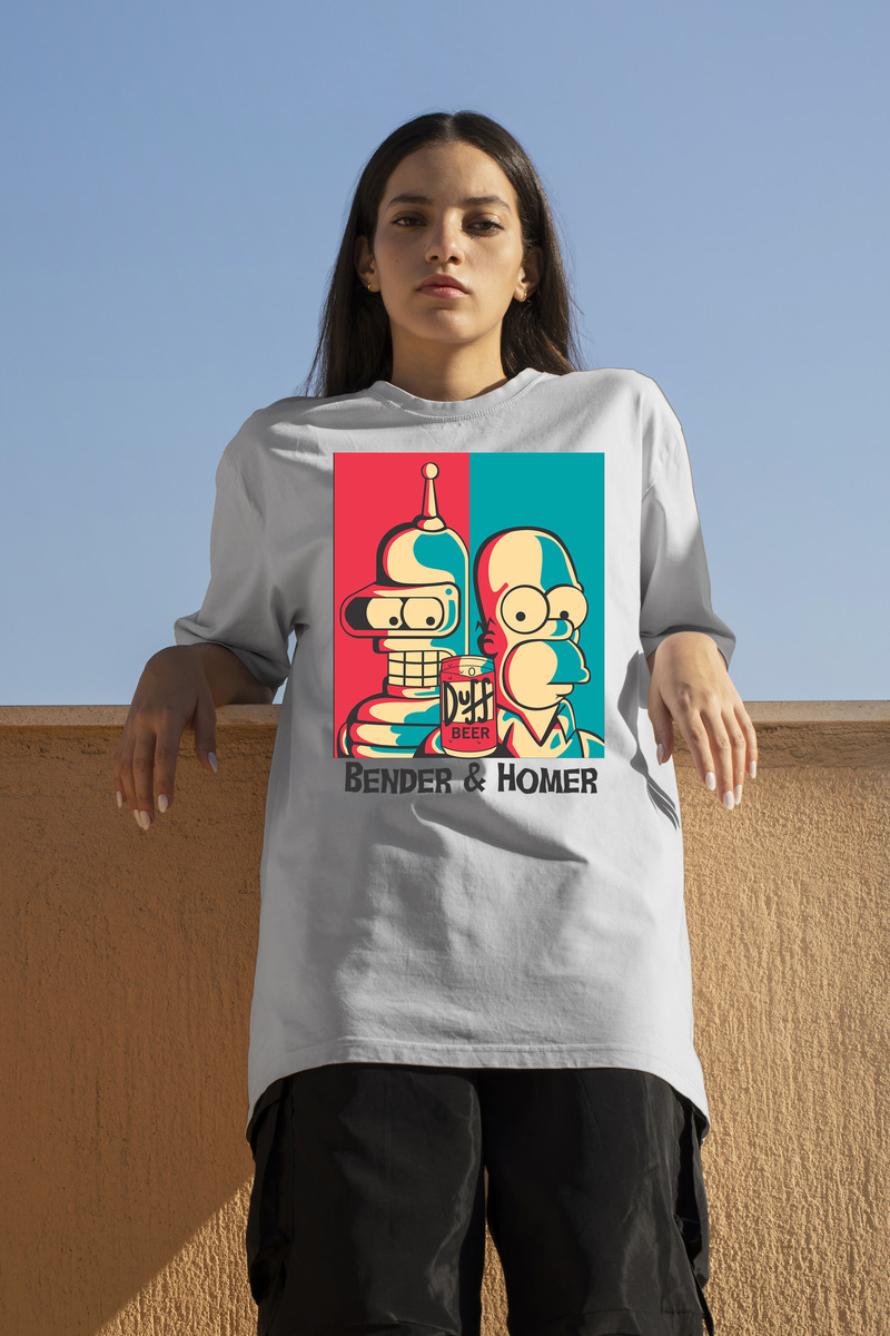 Remera: Bender _ Homer Memoestampados - Imagen 14