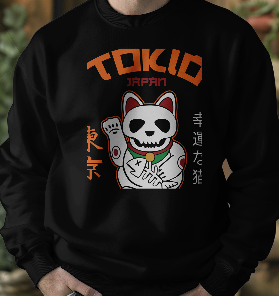 Buzo Tokio Japan Cat Memoestampados
