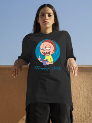 Remera: Monday Sucks Morty Memoestampados