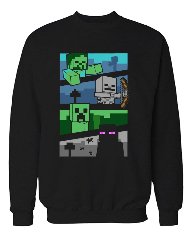 Buzo Minecraft Personajes Memoestampados - Imagen 2