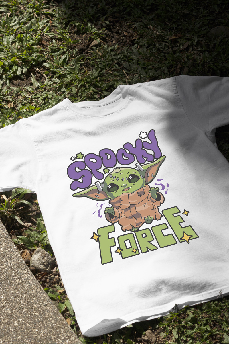 Remera: Spooky Force (baby Yoda) Memoestampados - Imagen 21