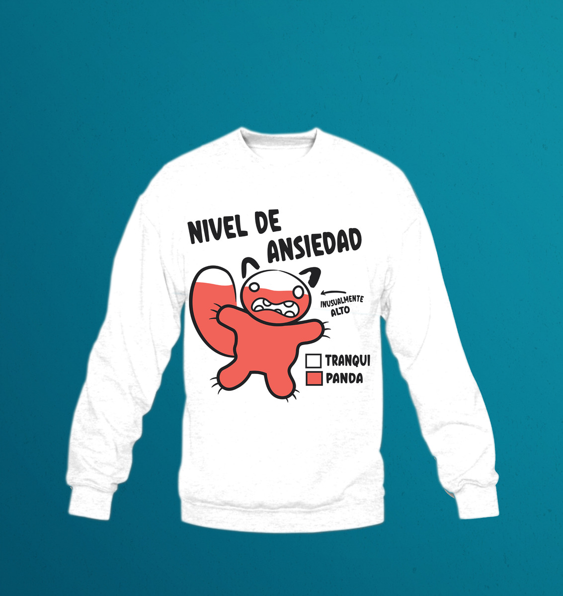 Buzo Nivel De Ansiedad Panda Memoestampados - Imagen 11