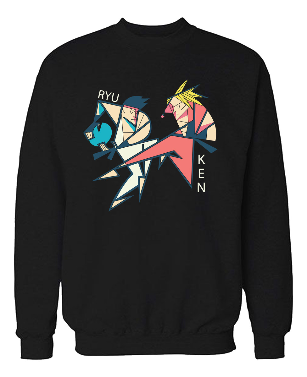 Buzo Ryu Vs Ken Art Memoestampados - Imagen 4