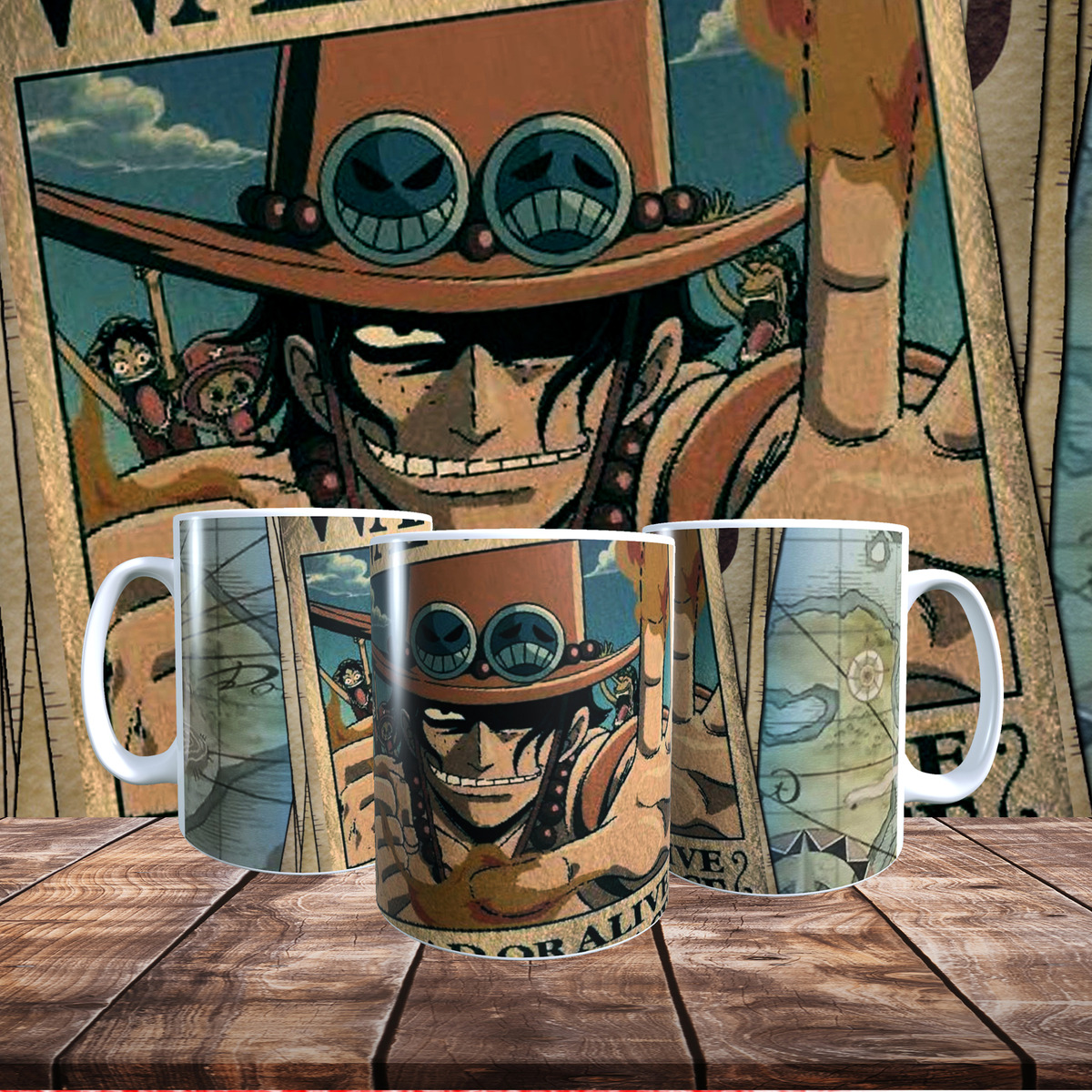Taza Personalizada Diseño One Piece Serie Anime T471 - Imagen 5