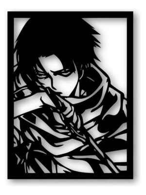 Cuadro Attack On Titan Levi Ackerman Calado Memo Estampados