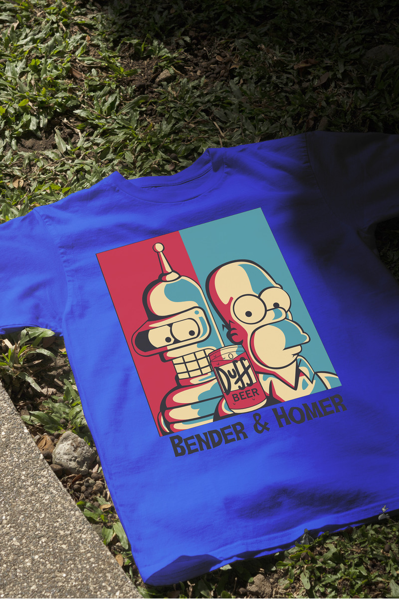Remera: Bender _ Homer Memoestampados - Imagen 9