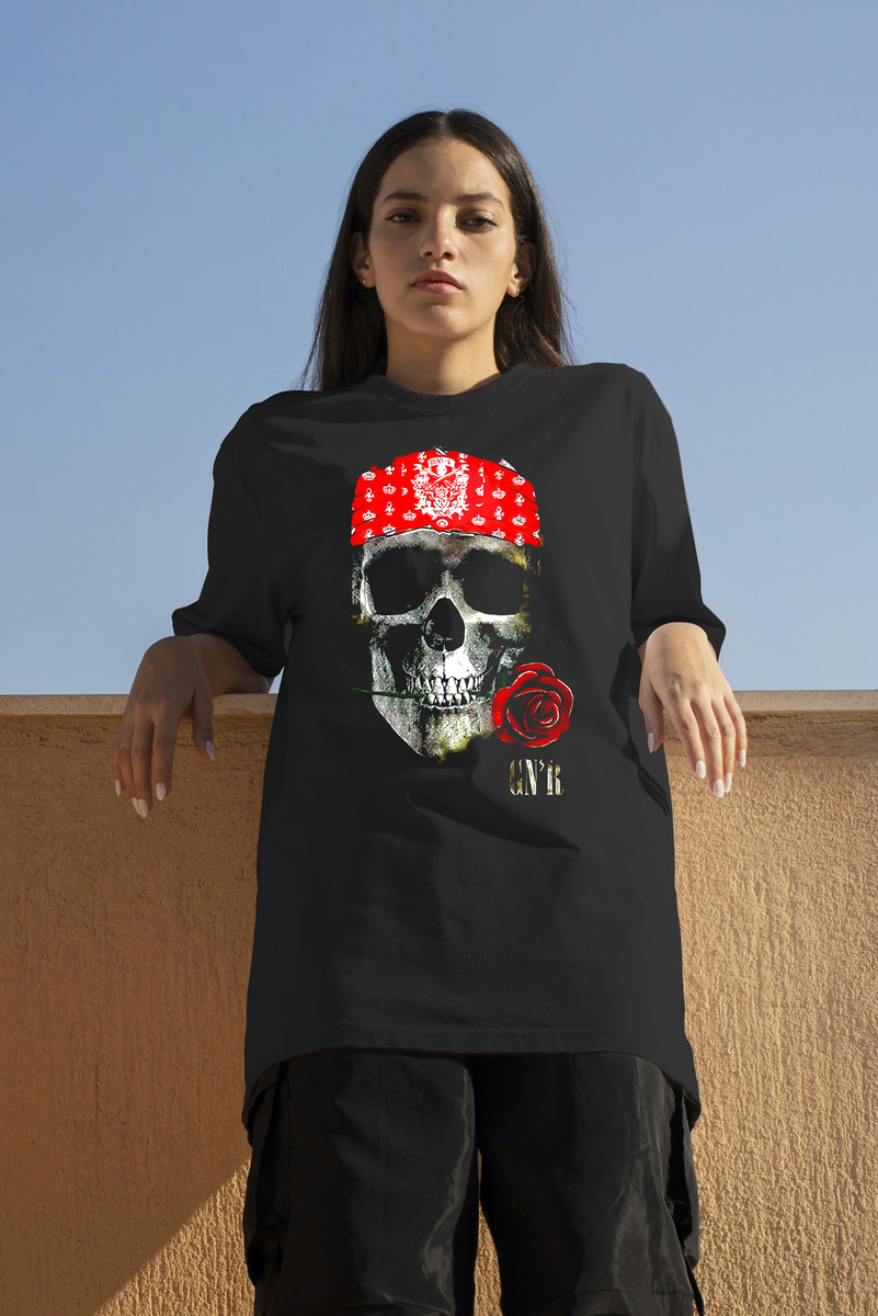 Remera: Guns And Roses Calavera Memoestampados - Imagen 3