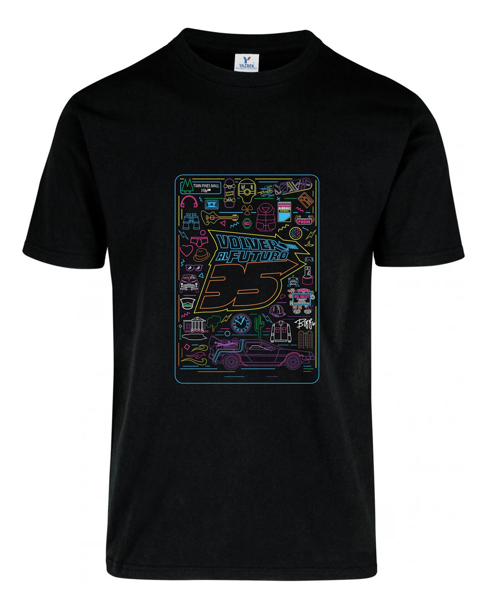 Remera: Volver Al Futuro Neon Memoestampados - Imagen 2