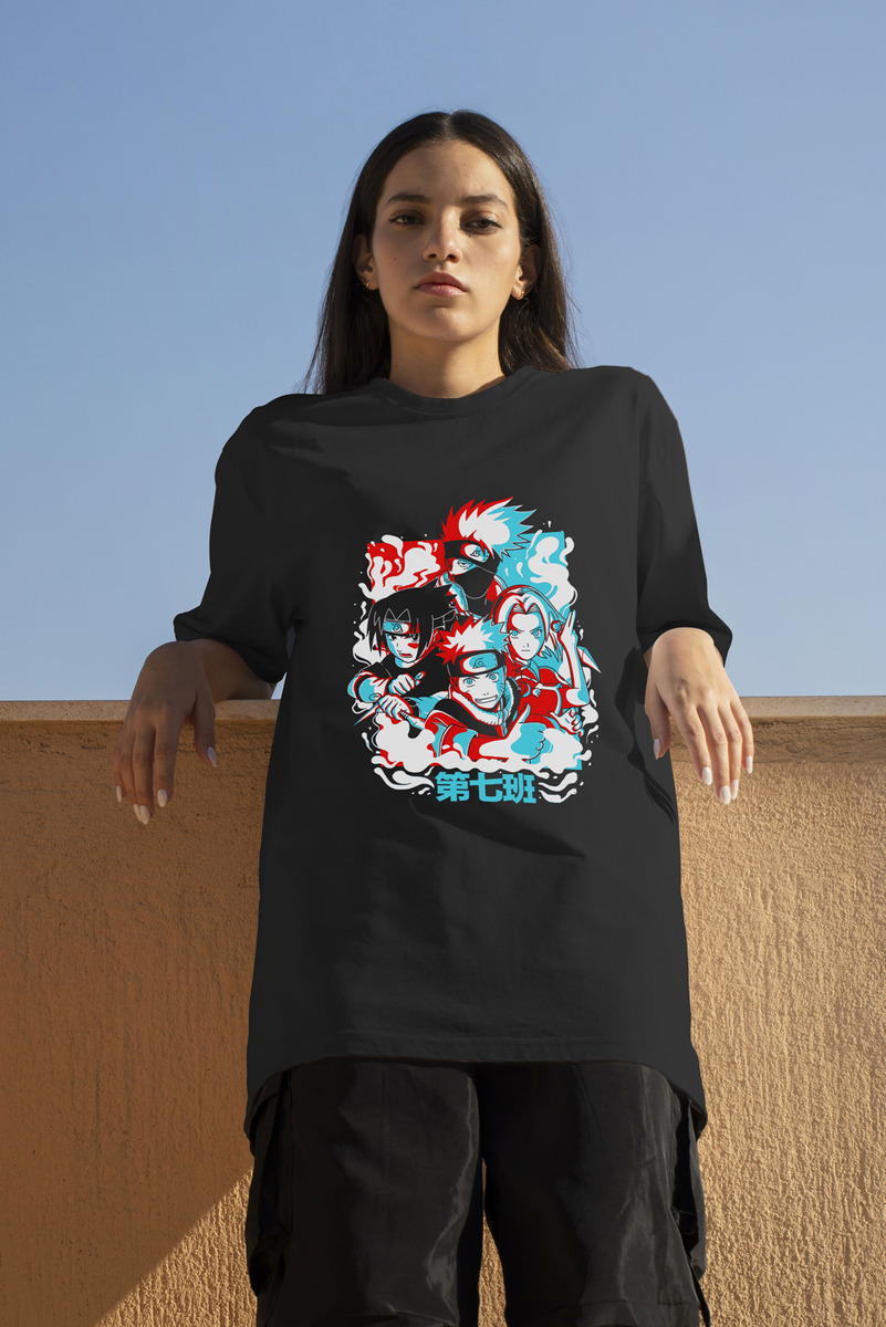 Remera Naruto, Sakura, Kakashi, Sasuke Memoestampados - Imagen 3