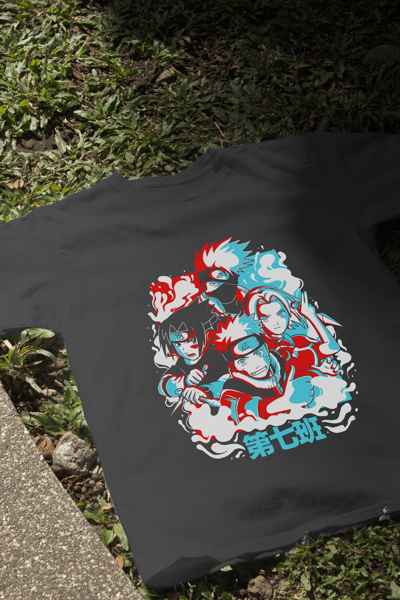 Remera Naruto, Sakura, Kakashi, Sasuke Memoestampados - Imagen 4