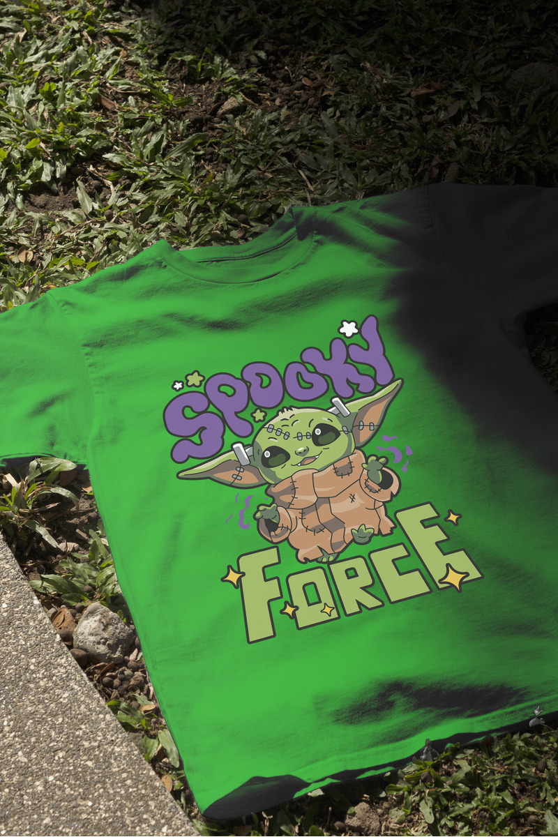 Remera: Spooky Force (baby Yoda) Memoestampados - Imagen 15