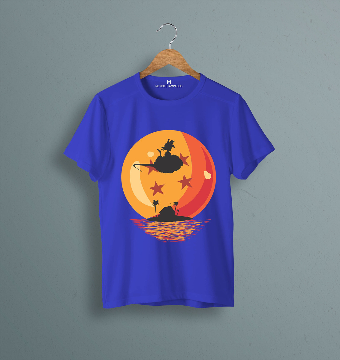 Remera: Goku Silueta Nube Esfera Memoestampados - Imagen 4