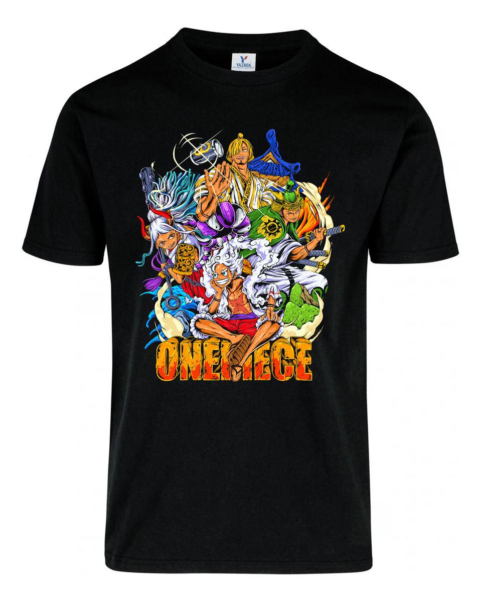 Remera: One Piece 5 Personajes Memoestampados - Imagen 2