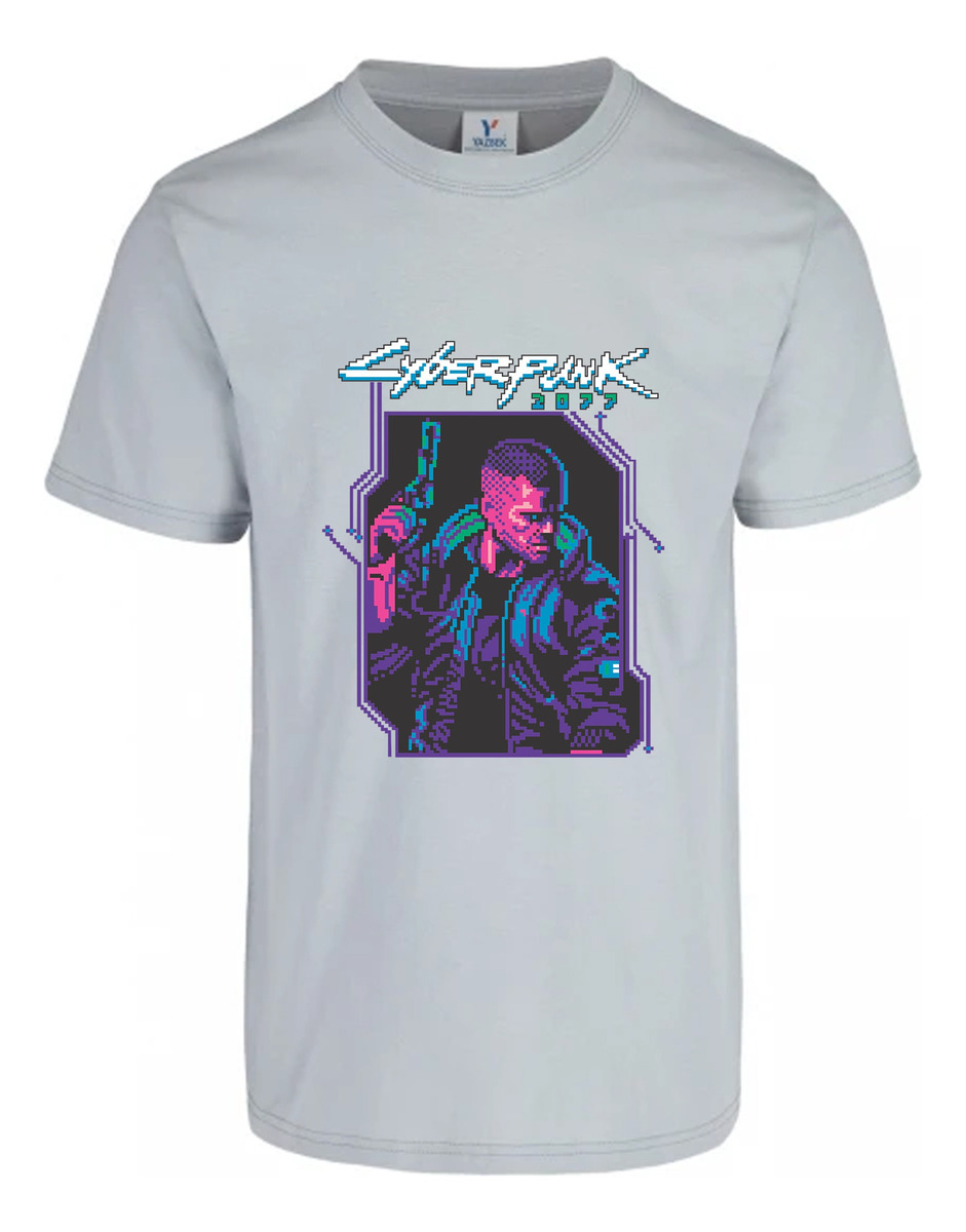 Remera: Cyberpunk 2077 Pixel Art Memoestampados - Imagen 32